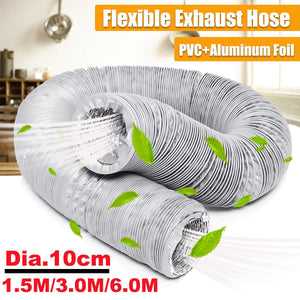 1.5m/3m/6m Exhaust Pipe Flexible Air Conditioner Exhaust Pipe Vent Hose Duct Outlet 100mm Ventilation Duct Vent Hose