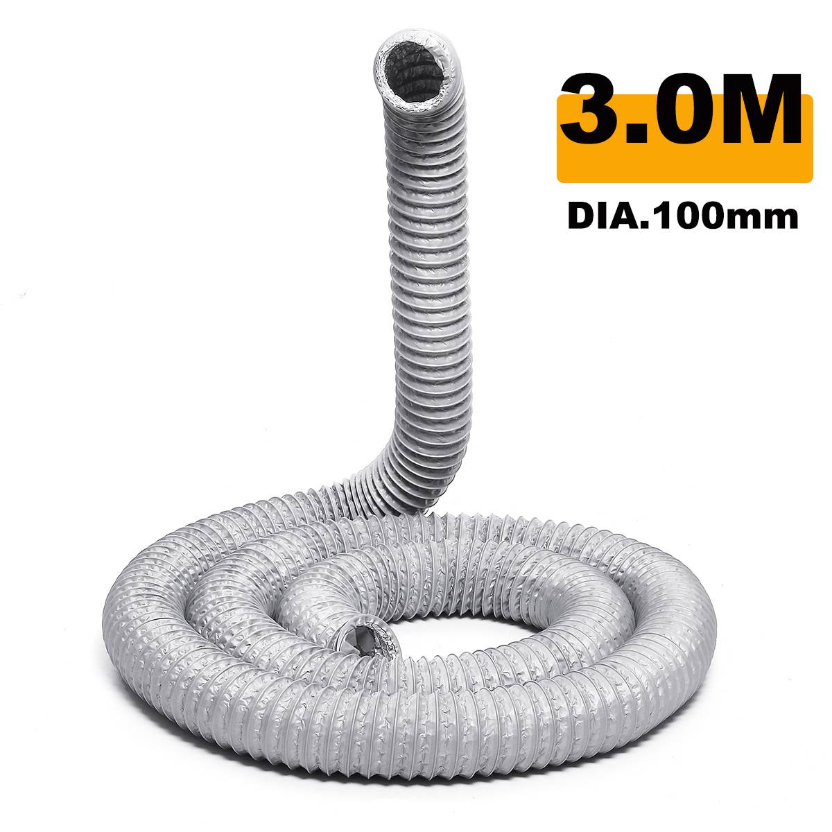 1.5m/3m/6m Exhaust Pipe Flexible Air Conditioner Exhaust Pipe Vent Hose Duct Outlet 100mm Ventilation Duct Vent Hose