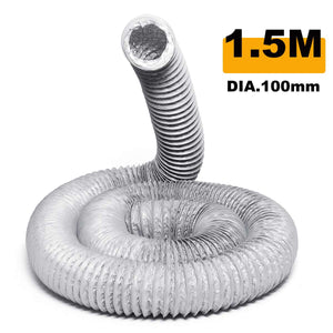 1.5m/3m/6m Exhaust Pipe Flexible Air Conditioner Exhaust Pipe Vent Hose Duct Outlet 100mm Ventilation Duct Vent Hose