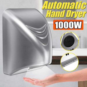 1000W Powerful Hand Dryer Hotel Commercial Hand Dryer Electric Automatic Induction Hands Drying Device Bathroom Winding Machine