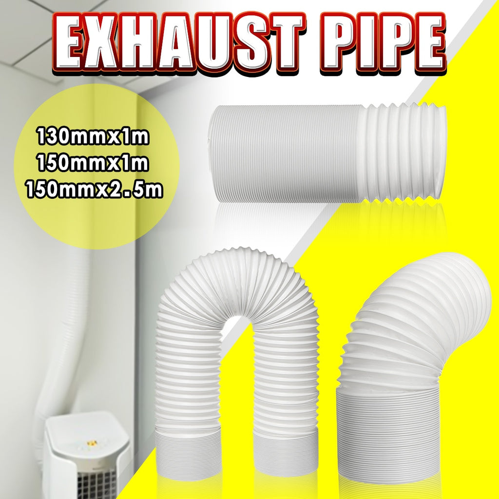 1m/2m/3m Exhaust Pipe Flexible Air Conditioner Exhaust Hose Vent Tube Pipe 13cm/15cm Diameter Portable Duct Outlet Exhaust Tube