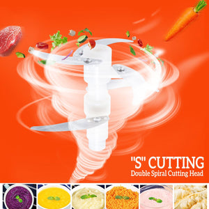 220V 2L Electric Meat Grinder Vegetable Chopper Kitchen Electric Blender Meat Slicer Cutter Household Grinders Food Processor