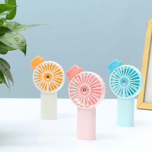 3 Speed Summer Cooler Mini Handheld Fan USB Charging Personal Desk Fan Rechargeable Portable Office Outdoor Travel Energy Source