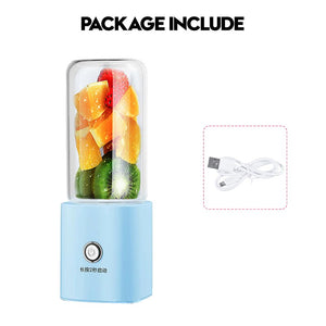 300ml 4 Blades Portable Electric Fruit Juicer Home USB Rechargeable Smoothie Maker Blenders Machine Sports Bottle Juicing Cup