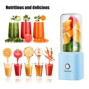 300ml 4 Blades Portable Electric Fruit Juicer Home USB Rechargeable Smoothie Maker Blenders Machine Sports Bottle Juicing Cup