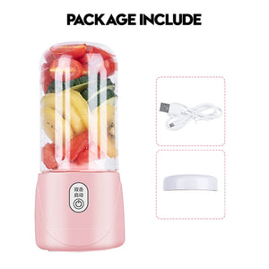 410ml 4/6 Blades Portable Electric Fruit Juicer USB Multifunctional Smoothie Maker Blender Machine Sports Bottle Juicing Cup