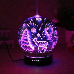 Aromatherapy Aroma Diffuser Ultrasonic Essential Oil Air USB Humidifier Lamp 3D Glass Night Light Night Cool Mist Purifier Home