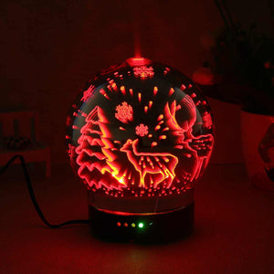 Aromatherapy Aroma Diffuser Ultrasonic Essential Oil Air USB Humidifier Lamp 3D Glass Night Light Night Cool Mist Purifier Home