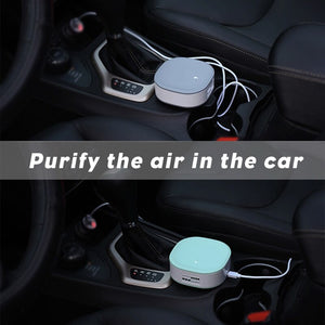 Home Car Negative Ions Air Purifier Rechargeable Fridge Purifier Portable Desktop Purifier Filtration With Aromatherapy Function