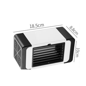 Mini USB Air Cooler Portable Air Conditioner Humidifier Purifier Desktop Air Cooling Fan Air Cooler Fan With 2 Ice Crystals