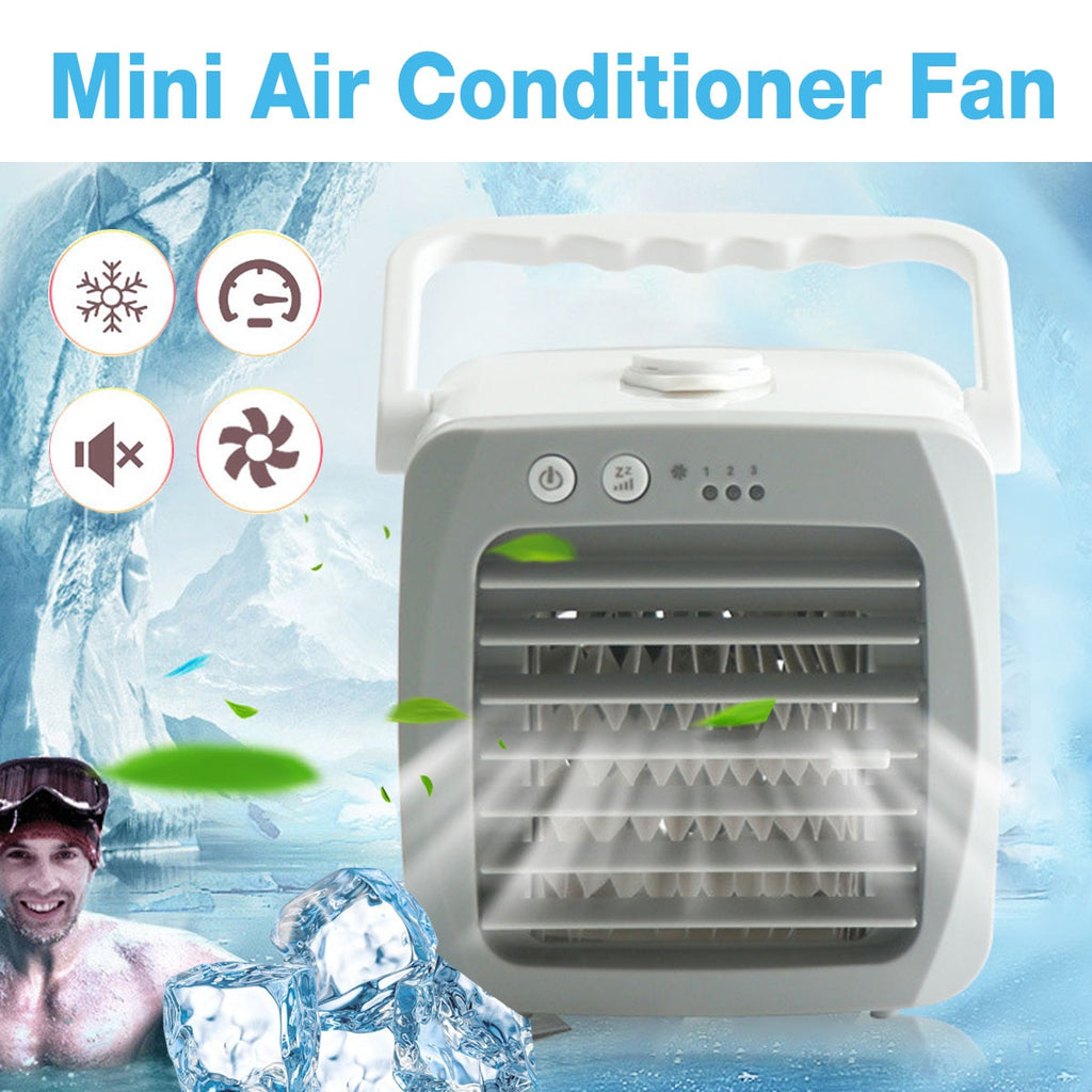 Portable Fan Mini Air Conditioner Fan Humidifier Purifier Air Cooling Fans USB Cooler Summer Table Desktop Fans For Home Office