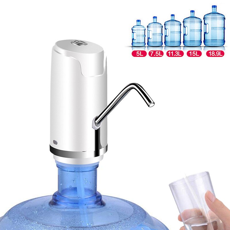 Portable Water Bottle Pump USB Charging Automatic Drinking Electric Water Dispenser Water Bottle Switch for Water Pumping Device