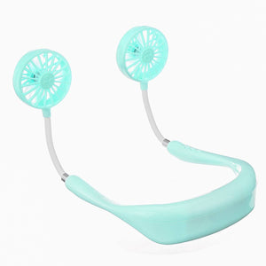 Summer Air Cooler Mini USB Portable Fan Neck Fan Neckband With Rechargeable Battery 3 Speed Fans Adjustable Handheld Conditioner