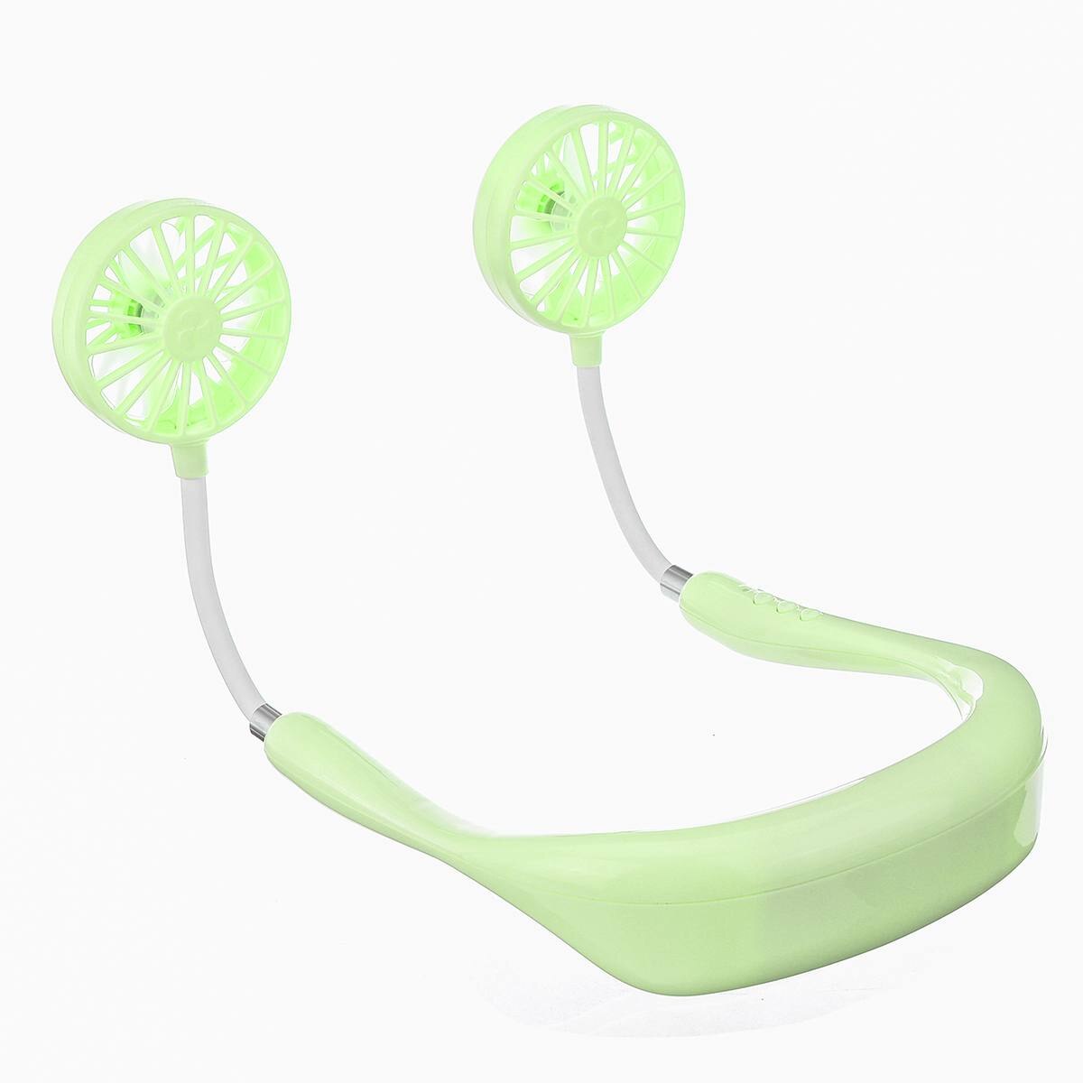 Summer Air Cooler Mini USB Portable Fan Neck Fan Neckband With Rechargeable Battery 3 Speed Fans Adjustable Handheld Conditioner